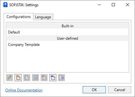 GUI Settings - Configurations Manager