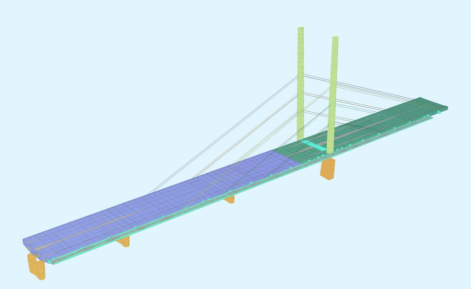 Rheinbruecke Duisburg SOFiSTiK Modell 2