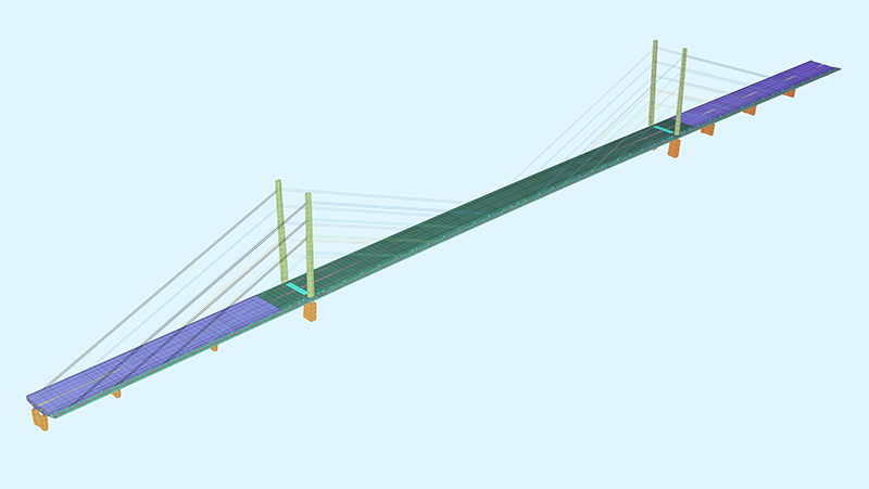 SOFiSTiK Modell 01 Rheinbrücke Duisburg-Neuenkamp