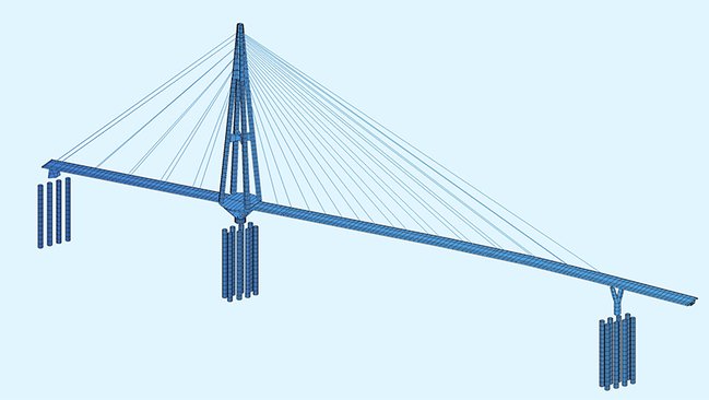 Image SOFiSTiK Modell Kangaroo Point Green Bridge